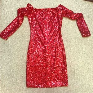 Gianni Bini red sequined mini party dress❤️